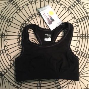 Icebreaker Rush wool sports bra XS NWT black